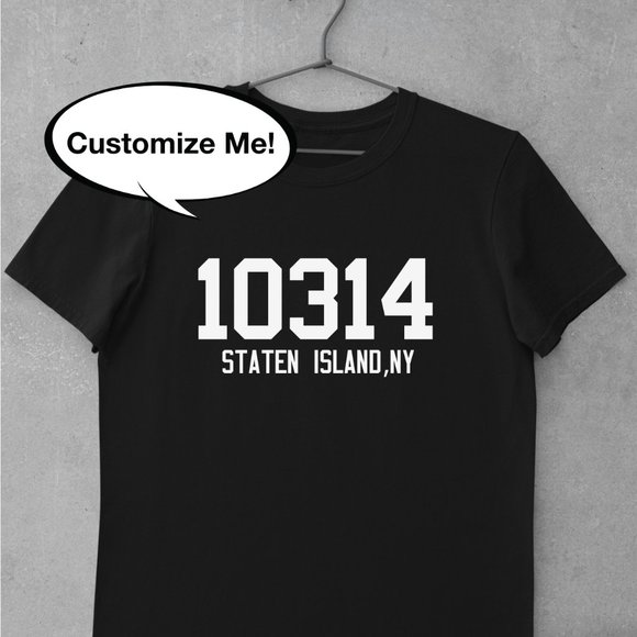Custom Zip Code Shirt, City, State - Picture 1 of 1